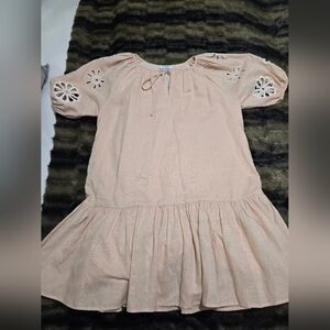 FATE Peach Ruffle Hem Dress SMALL